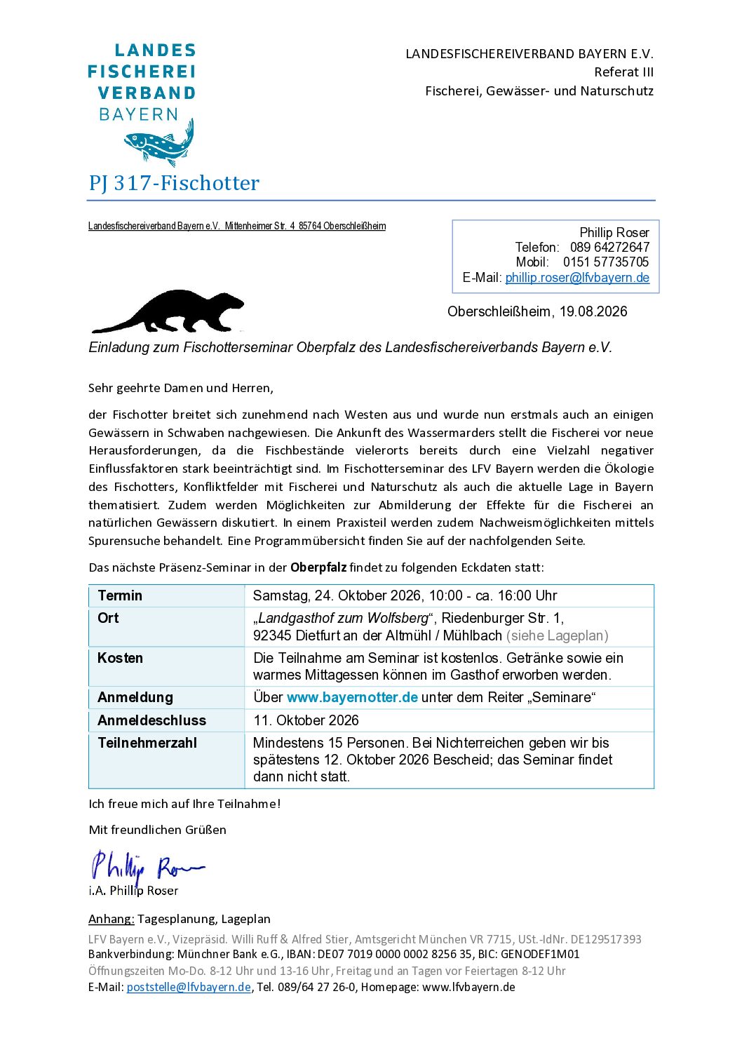 Fischotterseminar des LFV Bayern e.V.